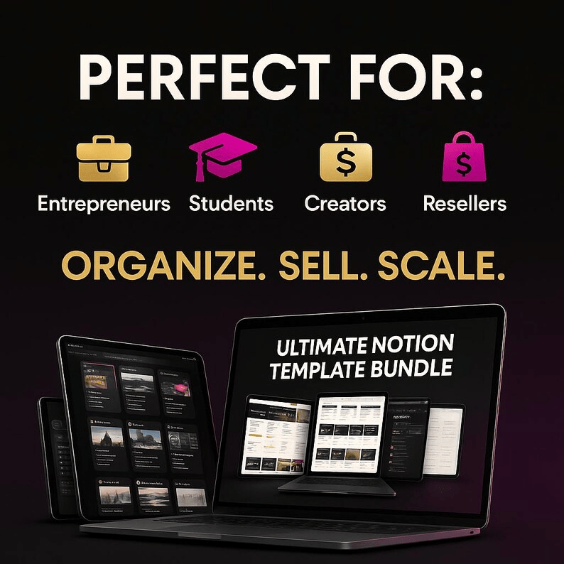 Ultimate 150+ Notion Template Bundle